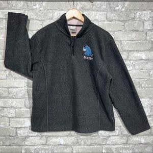 Disney Store Women's Large Eeyore Fleece Pullover Jacket Embroidered 1/4 Zip